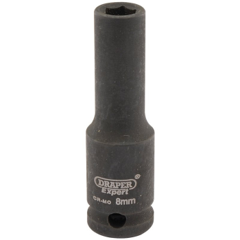 Draper 409D-MM Draper HI-TORQ® 6 Point Deep Impact Socket, 3/8 inch  Sq. Dr., 8mm - Code: 06881 - Pack Qty 1