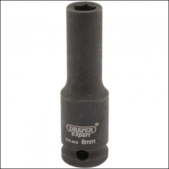 Draper 409D-MM Draper Expert HI-TORQ® 6 Point Deep Impact Socket, 3/8 inch  Sq. Dr., 8mm - Code: 06881 - Pack Qty 1