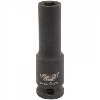 Draper 409D-MM Draper Expert HI-TORQ® 6 Point Deep Impact Socket, 3/8 inch  Sq. Dr., 9mm - Code: 06882 - Pack Qty 1