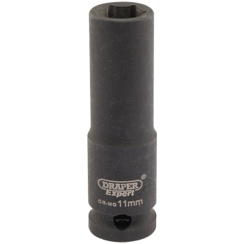 Draper 409D-MM Draper HI-TORQ® 6 Point Deep Impact Socket, 3/8 inch  Sq. Dr., 11mm - Code: 06884 - Pack Qty 1