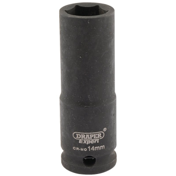 Draper 409D-MM Draper HI-TORQ® 6 Point Deep Impact Socket, 3/8 inch  Sq. Dr., 14mm - Code: 06887 - Pack Qty 1