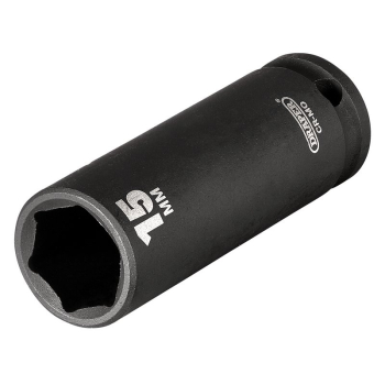 Draper 409D-MM Draper HI-TORQ® 6 Point Deep Impact Socket, 3/8 inch  Sq. Dr., 15mm - Code: 06888 - Pack Qty 1