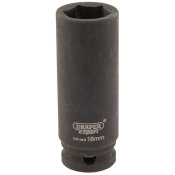Draper 409D-MM Draper HI-TORQ® 6 Point Deep Impact Socket, 3/8 inch  Sq. Dr., 16mm - Code: 06889 - Pack Qty 1