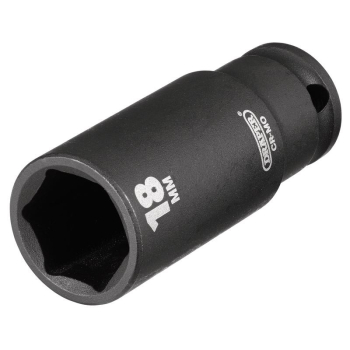 Draper 409D-MM Draper HI-TORQ® 6 Point Deep Impact Socket, 3/8 inch  Sq. Dr., 18mm - Code: 06891 - Pack Qty 1