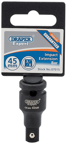 Draper 909 Impact Extension Bar, 3/8 inch  Sq. Dr., 45mm - Code: 07015 - Pack Qty 1