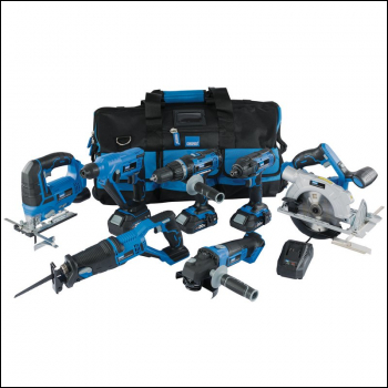 Draper PTK720VMK Draper Storm Force® 20V 7 Machine Cordless Kit (12 Piece) - Code: 07025 - Pack Qty 1