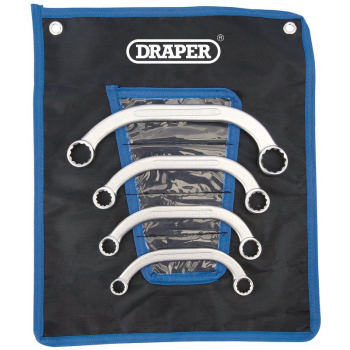 Draper 8236/4/MM Draper HI-TORQ® Half Moon Obstruction Ring Spanner Set (4 Piece) - Code: 07210 - Pack Qty 1