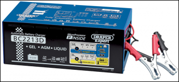 DRAPER Draper Expert 6/12/24V Battery Charger with Desulphation Facility, 15A - Pack Qty 1 - Code: 07266