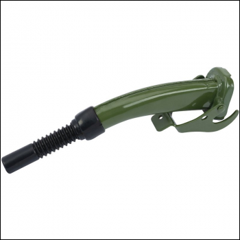 Draper SFC-SP-GREEN/C Green Steel Spout for 10/20L Fuel Cans - Code: 07826 - Pack Qty 1