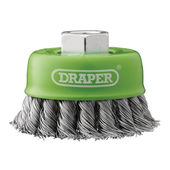 Draper WBC11 Stainless-Steel Twist-Knot Wire Cup Brush, 75mm, M14 - Code: 08054 - Pack Qty 1