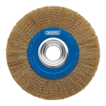 Draper BG200CS Brassed Steel Bench Grinder Wire Wheel Brush, 200 x 31.75mm - Code: 08067 - Pack Qty 1