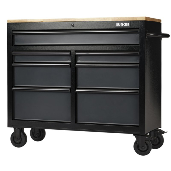 Draper B100-41G BUNKER® 7 Drawer Workbench Roller Tool Cabinet, 41 inch , Grey - Code: 08216 - Pack Qty 1