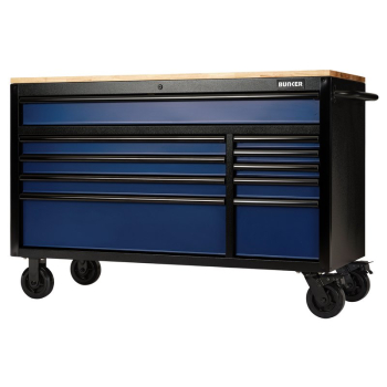 Draper B100-56B BUNKER® 10 Drawer Workbench Roller Tool Cabinet, 56 inch , Blue - Code: 08237 - Pack Qty 1