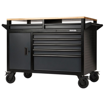 Draper B100-48MTG BUNKER® 14 Drawer Multi-Functional Workbench Roller Tool Cabinet, 48 inch , Grey - Code: 08251 - Pack Qty 1