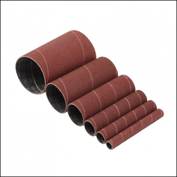 Draper SSAO7 Assorted Aluminium Oxide Sanding Sleeves, 115mm, 80 Grit (Pack of 6) - Code: 08407 - Pack Qty 1