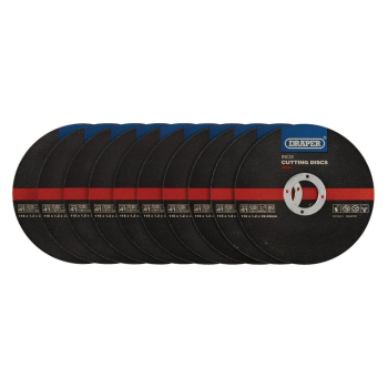 Draper CGF17 Inox Flat Metal Cutting Discs, 115 x 22.2 x 1.2mm (Pack of 10) - Code: 08940 - Pack Qty 1