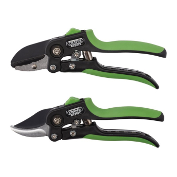 Draper BASEC/2 Draper Expert Anvil and Bypass Secateurs Set, 200mm (2 Piece) - Code: 08986 - Pack Qty 1