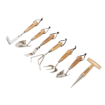 Draper GTS7/HER Draper Heritage Stainless Steel Garden Tool Set with Ash Handles (7 Piece) - Code: 09000 - Pack Qty 1