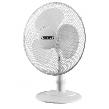 Draper FAN16 230V Desk Fan, 16 inch /400mm, 45W - Code: 09111 - Pack Qty 1