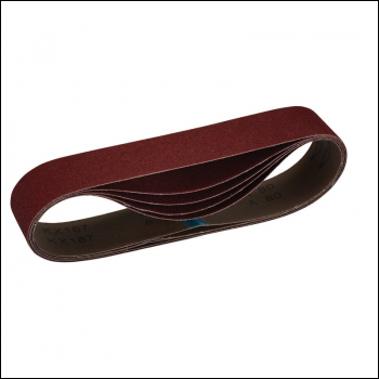 Draper SB50686 Cloth Sanding Belt, 50 x 686mm, 80 Grit (Pack of 5) - Code: 09215 - Pack Qty 1