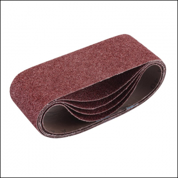 Draper SB75457 Cloth Sanding Belt, 75 x 457mm, 40 Grit (Pack of 5) - Code: 09233 - Pack Qty 1