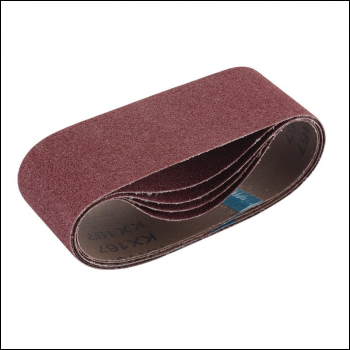 Draper SB75457 Cloth Sanding Belt, 75 x 457mm, 80 Grit (Pack of 5) - Code: 09234 - Pack Qty 1