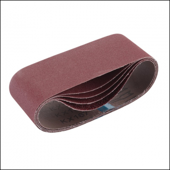 Draper SB75457 Cloth Sanding Belt, 75 x 457mm, Assorted Grit (Pack of 5) - Code: 09237 - Pack Qty 1