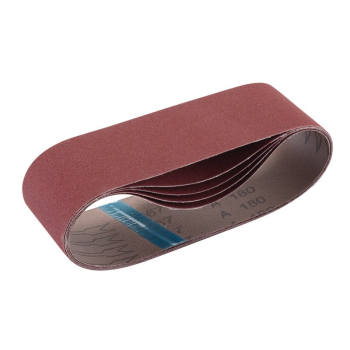 Draper SB75533 Cloth Sanding Belt, 75 x 533mm, 180 Grit (Pack of 5) - Code: 09243 - Pack Qty 1