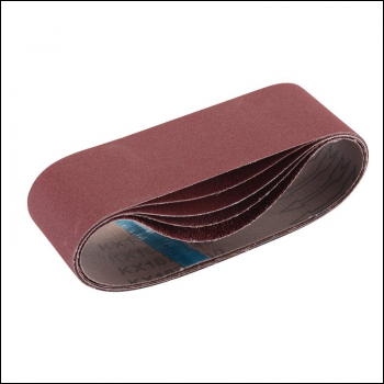 Draper SB75533 Cloth Sanding Belt, 75 x 533mm, Assorted Grit (Pack of 5) - Code: 09246 - Pack Qty 1