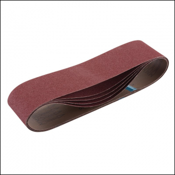 Draper SB100915 Cloth Sanding Belt, 100 x 915mm, 80 Grit (Pack of 5) - Code: 09264 - Pack Qty 1