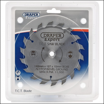 Draper CSB140P Expert TCT Saw Blade, 140 x 10mm, 18T - Discontinued - Code: 09461 - Pack Qty 1