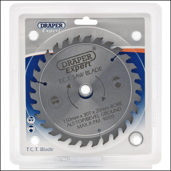 Draper CSB150P Expert TCT Saw Blade, 150 x 20mm, 30T - Discontinued - Code: 09464 - Pack Qty 1