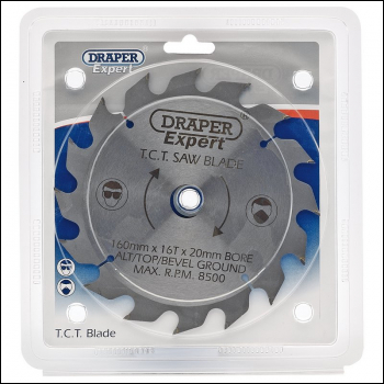 Draper CSB160P Expert TCT Saw Blade, 160 x 20mm, 16T - Discontinued - Code: 09465 - Pack Qty 1