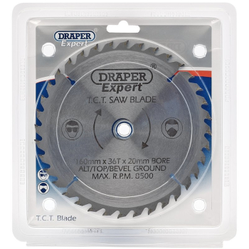 Draper CSB160P Expert TCT Saw Blade, 160 x 20mm, 36T - Discontinued - Code: 09466 - Pack Qty 1