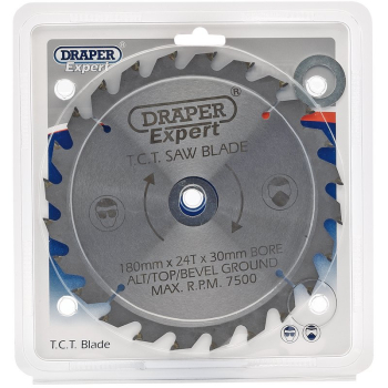 Draper CSB180P Expert TCT Saw Blade, 180 x 30mm, 24T - Discontinued - Code: 09468 - Pack Qty 1