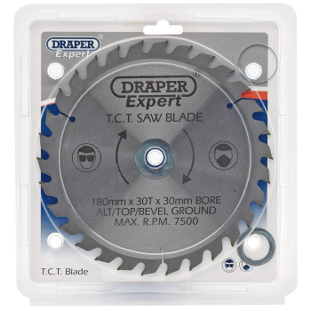 Draper CSB180P Expert TCT Saw Blade, 180 x 30mm, 30T - Discontinued - Code: 09469 - Pack Qty 1