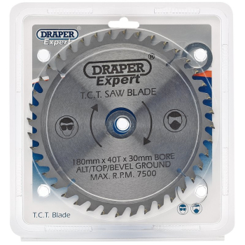 Draper CSB180P Expert TCT Saw Blade, 180 x 30mm, 40T - Discontinued - Code: 09470 - Pack Qty 1