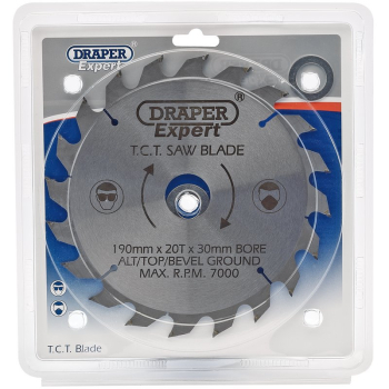 Draper CSB190P Expert TCT Saw Blade, 190 x 30mm, 20T - Discontinued - Code: 09474 - Pack Qty 1