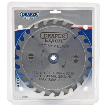 Draper CSB210P Expert TCT Saw Blade, 210 x 30mm, 24T - Discontinued - Code: 09476 - Pack Qty 1