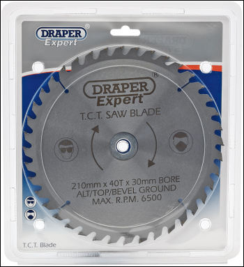 Draper CSB210P Expert TCT Saw Blade 210X30mmx40T - Code: 09477 - Pack Qty 1