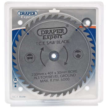 Draper CSB230P Expert TCT Saw Blade, 230 x 30mm, 40T - Discontinued - Code: 09481 - Pack Qty 1
