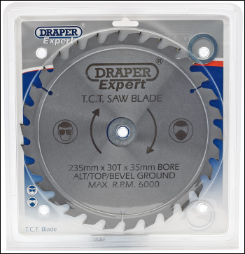 Draper CSB235P Expert TCT Saw Blade, 235 x 35mm, 30T - Code: 09484 - Pack Qty 1