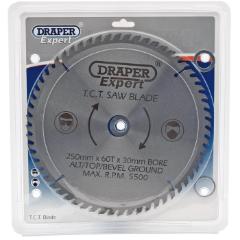 Draper CSB250P Expert TCT Saw Blade, 250 x 30mm, 60T - Discontinued - Code: 09488 - Pack Qty 1