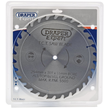 Draper CSB254P Expert TCT Saw Blade, 254 x 16mm, 30T - Discontinued - Code: 09491 - Pack Qty 1