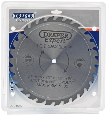 Draper CSB254P Expert TCT Saw Blade, 254 x 16mm, 30T - Discontinued - Code: 09491 - Pack Qty 1