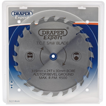 Draper CSB315P Expert TCT Saw Blade, 315 x 30mm, 24T - Discontinued - Code: 09496 - Pack Qty 1