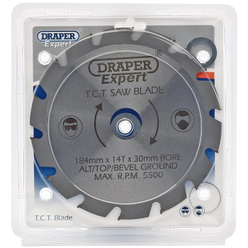 Draper CSB184NAP Expert TCT Saw Blade - Nail Cutting, 184 x 30mm, 14T - Discontinued - Code: 09497 - Pack Qty 1