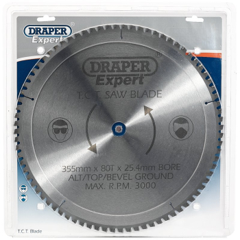 Draper CSB355MP Expert TCT Saw Blade, 355 x 25.4mm, 80T - Discontinued - Code: 09499 - Pack Qty 1