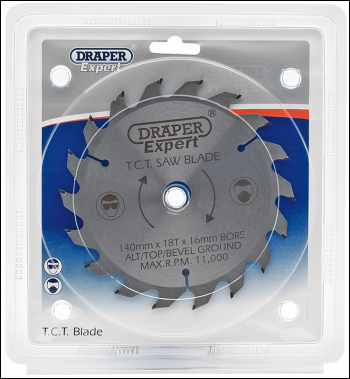 Draper CSB140P Expert TCT Saw Blade 140X16mmx18T - Code: 09525 - Pack Qty 1