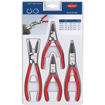 Draper 00 20 03 V02 KNIPEX 00 20 03 V02 Set of Circlip Pliers, 4 parts - Code: 09894 - Pack Qty 1